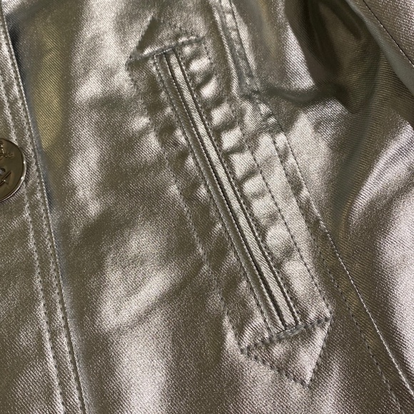 Lauren Jeans Company Silver Metallic Jacket - Picture 5 of 7